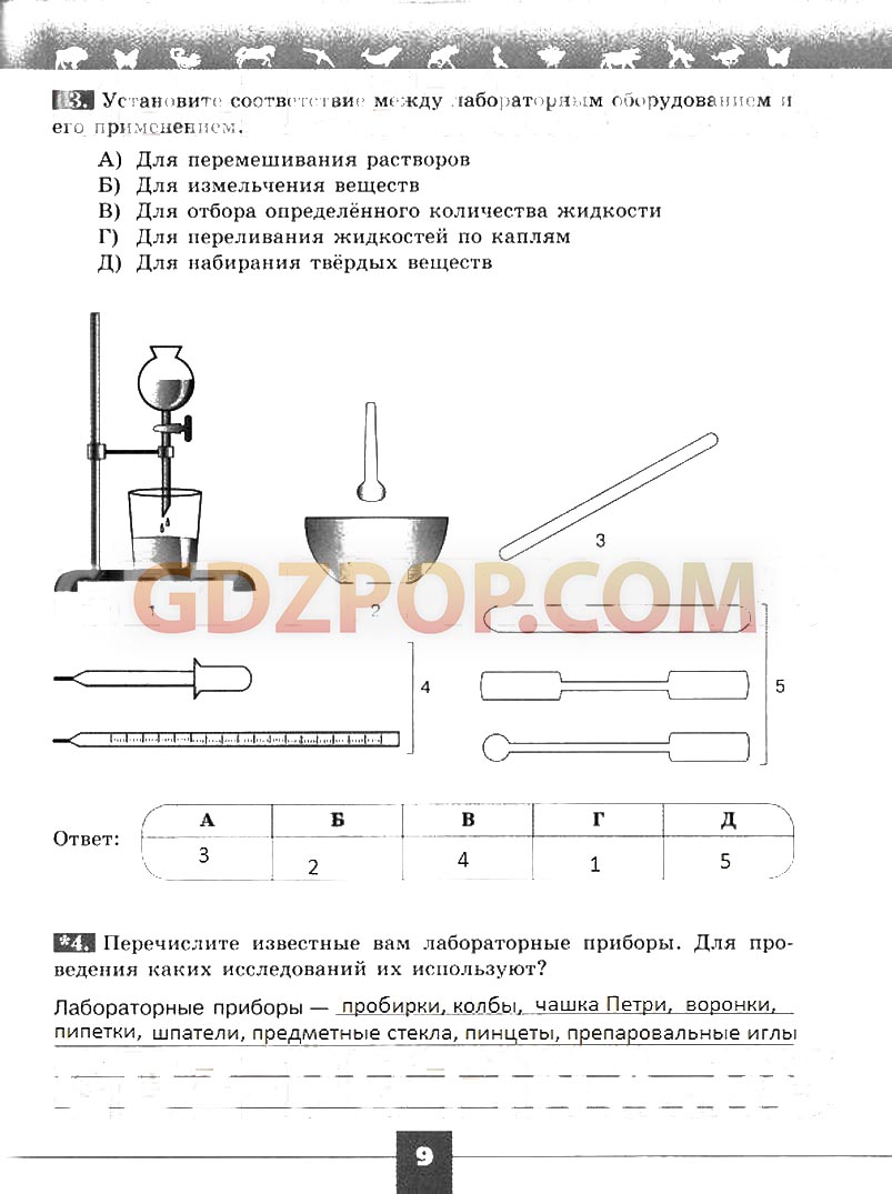 ГДЗ ГДЗ решебник по биологии 5 класс рабочая тетрадь Пасечник Суматохин  Ответы