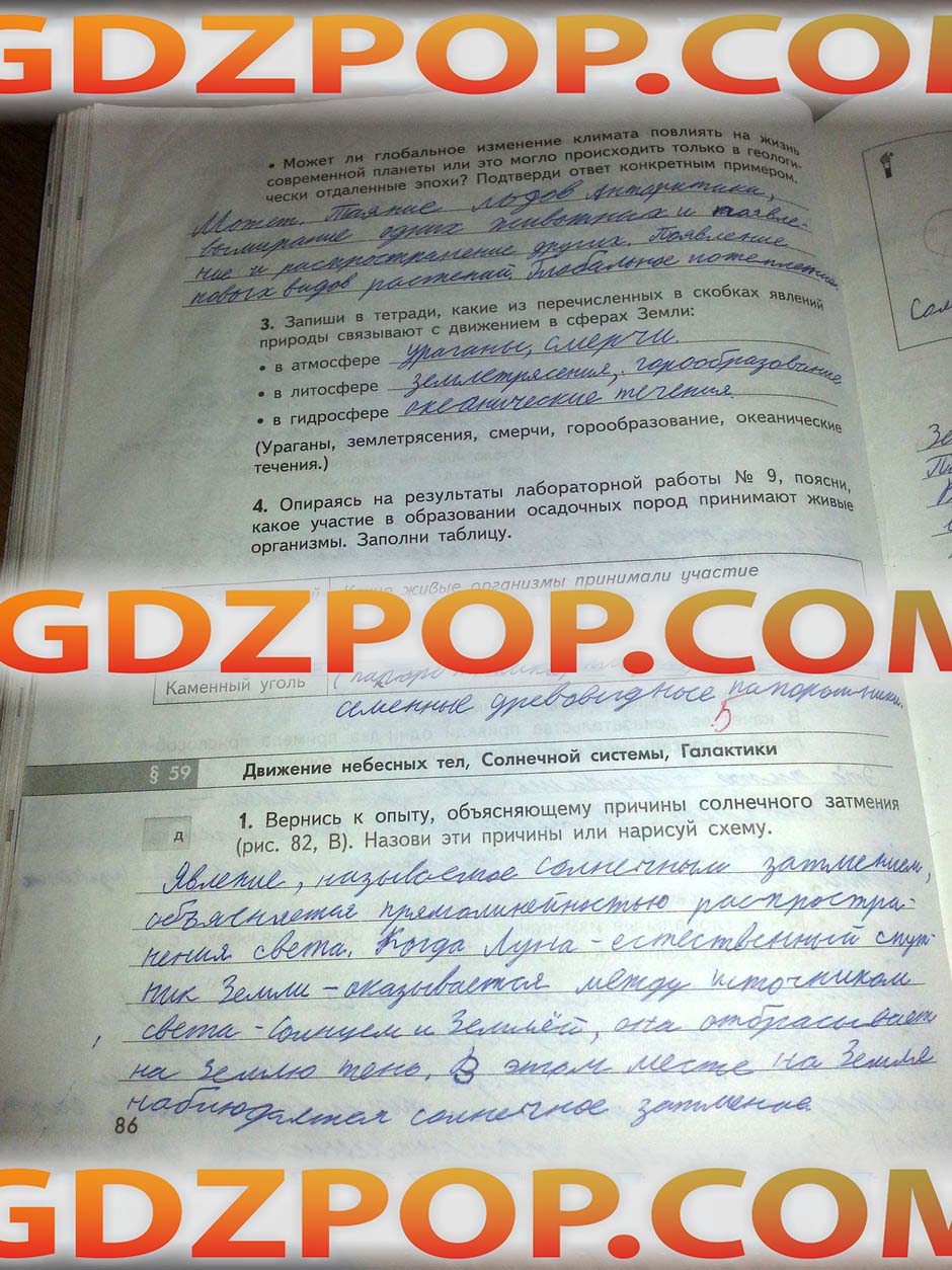 ГДЗ ГДЗ природоведение 5 класс Сухова Строганов рабочая тетрадь смотреть  Ответы