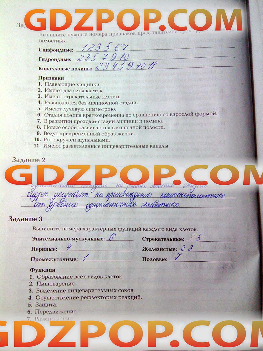 ГДЗ ГДЗ по биологии 7 класс рабочая тетрадь Суматохин Кучменко 1 и 2 часть  Ответы