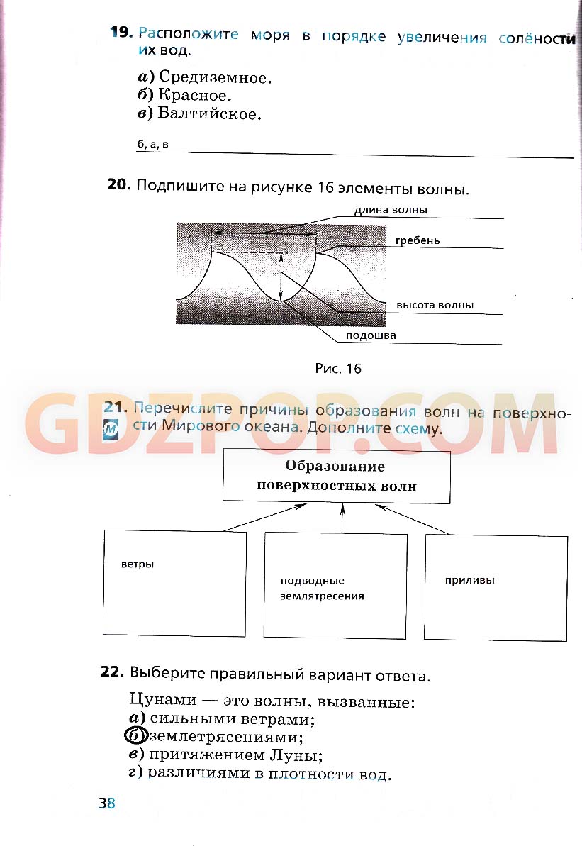 ГДЗ ГДЗ по географии 6 класс рабочая тетрадь Дронов Савельева Ответы