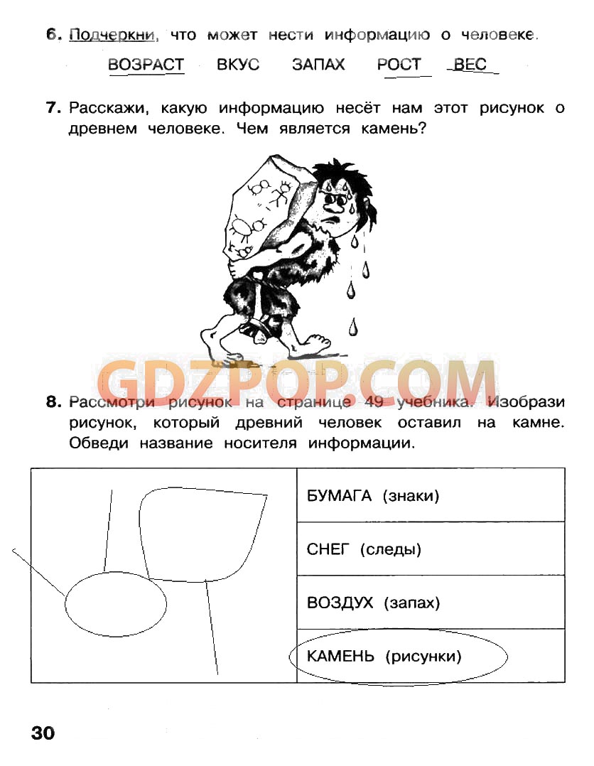 ГДЗ ГДЗ решебник по информатике 2 класс рабочая тетрадь Матвеева Ответы