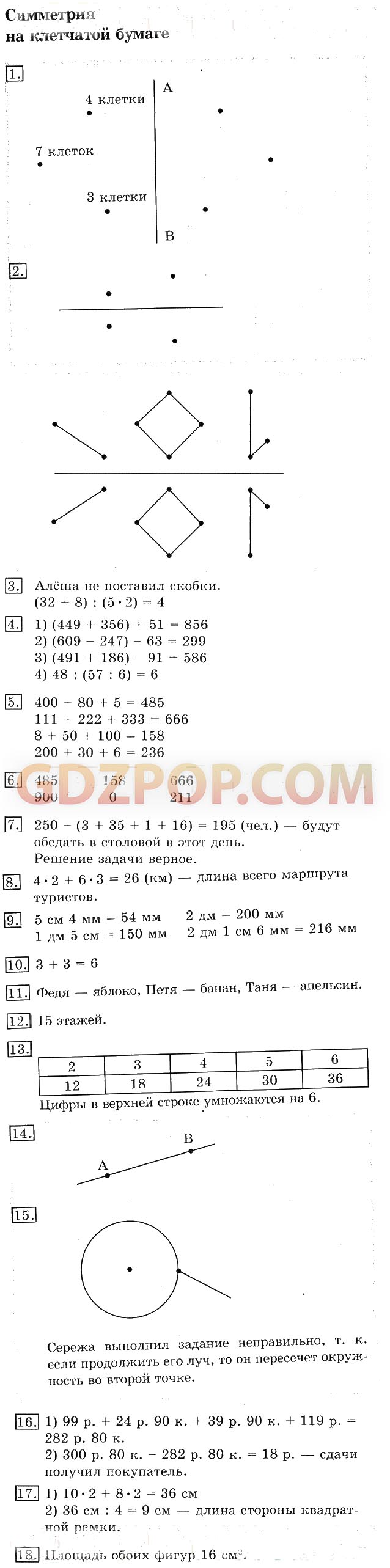 ГДЗ ГДЗ решебник по математике 3 класс Рудницкая Юдачева Ответы