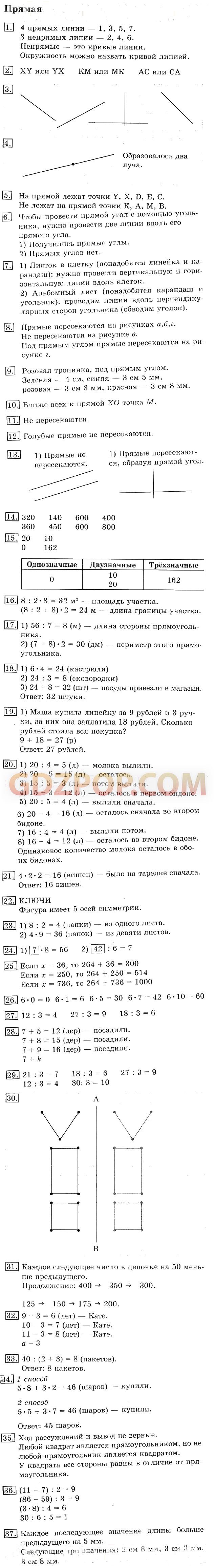 ГДЗ ГДЗ решебник по математике 3 класс Рудницкая Юдачева Ответы