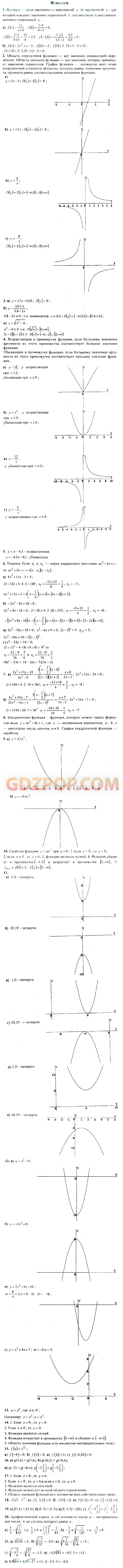 ГДЗ ГДЗ по алгебре 9 класс дидактические материалы Макарычев Ответы